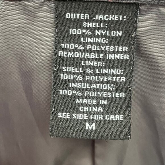 Eddie Bauer Fall Coat Jacket Black Removable Lining 3/4 Length FLAWS Size Medium - Picture 10 of 16